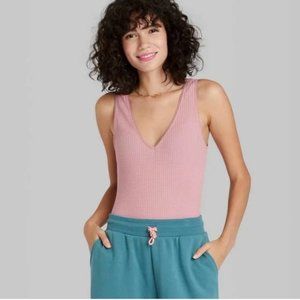 Wild Fable Waffle Knit Tank Bodysuit
